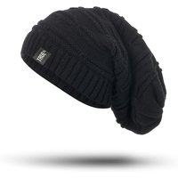 New Letter Label Winter Hat Long Size Knitted Cap High Quality Casual Beanies For Men & Women Solid Bonnet Cap