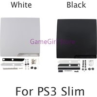 1set Black White Housing Shell Case For Playstation 3 PS3 Slim 2000 2500 Console Replacement Kits