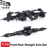 YSIDO 1/10 RC Crawler Car Plastic H10 Front Rear Complete Straight Axle Set for 1:10 Axial Vanquish H10 Optic TRX4 Upgrade Parts