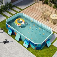 Largeinflatable-freeswimming pool.Quick installation,side-wall pool,cute printing pattern,with support corners.cool andpartner,