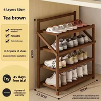 New Model Simple Shoe Rack Household Door Dormitory Folding Shoe Rack Free Of Installation Shoe Cabinet Premium