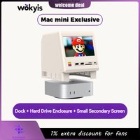 WOKYIS M5 13-in-1 Docking Station For Mac Mini 8TB Hard Drive Expansion HDMI HD Small Secondary Screen Hard Drive Enclosure