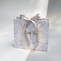 New Accept Private Customization Marble Grey Portable Gift Bag for Party Favors Gift Packaging Box Bag