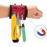 Magnetic Wristband Magnet Arm Band 10 Strong Neodymium Magnets Embedded Throughout Wristband For Holding Screws, Bits, And More