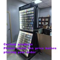 custom.Double Sided Illuminated Trading Card Display Graded Comic Books TGC Sports Card Display Stand Showcase