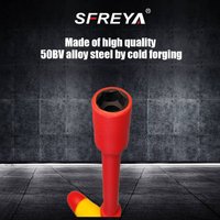 SFREYA S627 Insulated T-handle socket wrench 4-14mm High-voltage Resistant Light Weight Tool for Electricians