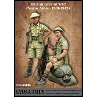 1/35 resin soldier model GK - British infantry from World War II - unassembled and unpainted DIY kit - 1271R