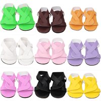 18 inch doll fashion sandals doll summer versatile shoes with multiple colors to choose from, cute doll shoes to match with doll