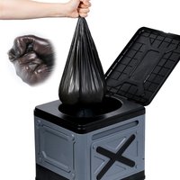 12pcs Portable Toilet Bags with Drawstring Biodegradable Camping Toilet Bags Portable Potty Bags for Travel for Camping Travel Disaster Preparedness