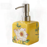 200ml Ceramic Soap Dispenser Stainless Steel Pump Hand Wash Bottle Shampoo Shower Gel Lotion Dispenser for Kitchen Bathroom