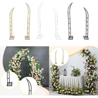 2Pcs Double Wedding Arch Set 5.9 + 6.9 Feet Sturdy New Year Decor Curved Top