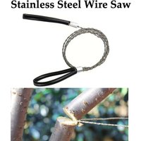 1/2/5pcs Portable Stainless Steel Wire Saw with Finger Handle for Outdoor Survival Camping&Hiking&Mountain Emergency Chain Saw
