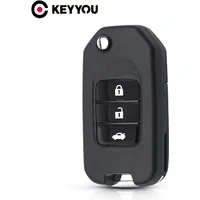 KEYYOU 1PCS NEW Car Key Shell Case For Honda Civic City Accord CR-V HR-V Jazz Vezel FR-V Flip Key Housing Cover