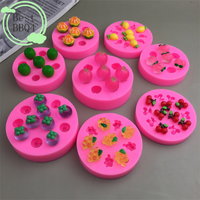 (BBQ4)Silicone Fruit Molds For Cake Decorating 3D Fruit Chocolate Fondant Decorative Molds Candy Jelly Gummies Soap Mold