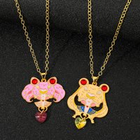 Anime Sailor Moon Tsukino Usagi Figure Pendant Necklace Girl Accessories Cute Cosplay Props Gifts
