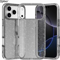 Luxury Glitter Transparent Case For iPhone 17 Air 16E 15 14 13 12 11 Pro Max Plus Mini XS 7 8 XR Shockproof Clear Protect Cover