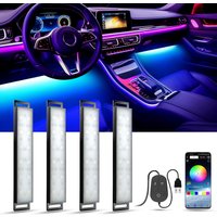YiLaie Car Interior Multcolor LED Light Bar with APP Control and DIY Mode Music Sync USB Under Dash Lighting Kit for Cars Truck