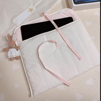 Shockproof Nylon Bow Laptop Bag Solid Color Bowknot Cotton Briefcase Large Capacity Handbag