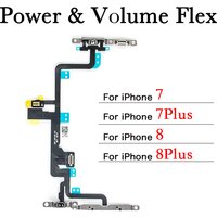 Power Volume Button Flex Cable For iPhone 7 7P 8 Plus With Flash Light Mic Repair Replacement