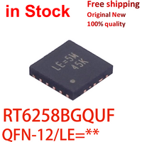 (2 pcs)100% Original New RT6258BGQUF RT6258 RT6258B QFN-12 LE LE= LE=** LE=5M SMD DC-DC power chip IC