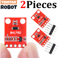 TENSTAR 2pcs GY-302 BH1750 Red Board Light Intensity Illumination Module Sensor BH1750FVI 3V-5V