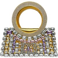 New fashion dinner bag, high-end women's handbag, full diamond messenger women's bag, light luxury temperament chain bag