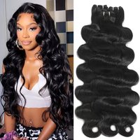 30 32 Inch Virgin Pure Brazilian Weave Raw Hair Extensions 16A Loose Body Wave Bundles Natural Black Color 100% Unprocessed Remy Human Hair 3 4 Bundle