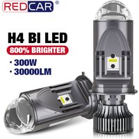 2 stücke H4 300 W 30000LM Doppel Objektiv H4 LED Scheinwerfer Birne Projektor Lampe High/Low Strahl Hohe abblendlicht Glühbirne Canbus Kein Fehler
