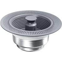 US EU Kitchen Sink Drain Strainer Bounce Core Plug Stainless Steel Filter Screen for Sink Drain Kitchen Drain Plug Filter Screen