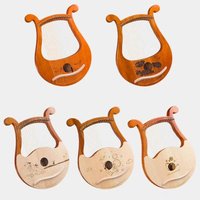 High Quality 19 String Lyre Harp Mahogany Music Instrument With Spare Strings Tuning Wrench Greek Classical Musical Instrument