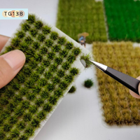 【New】120Pcs Miniature Vegetation Material DIY Railway Sand Table Lawn Layout Kit 8mm Grass Cluster Scene Model Diorama Accessory