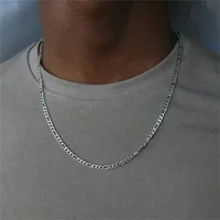 SUMENG New Punk Figaro Chain Necklace Silver Color Gold Alloy Long For Men Hip Hop Fashion Jewelry Gifts 2024