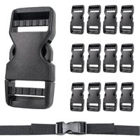 10Pcs Plastic Side Release Buckle Black Belt Buckle For DIY Webbing Straps Paracord Bracelet Bag Clothing Accessories Pet Collar