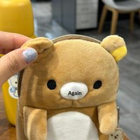 Multifunctional Cute Standing Posture Self Deprecating Bear Storage Pen Bag Large Capacity Students Stationery Bag