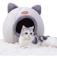 Winter Warm And Cold Proof Cat Bed Cozy Cat Cave Bed Cat Tent With Removable Cushion Pillow Cat Head Shape Cute Pet Supplies