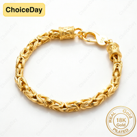 18K Gold Plated Exquisite Cable Knit Bracelet for Women, Fashionable Gift, Jewelry, Wedding Party Accessories