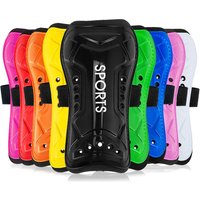 1Pair SPORTS Youth Soccer Shin Guards - Lightweight, Breathable Calf Protection for Training & Matches, Mixed Colors