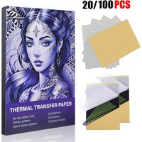 20/100pcs Tattoo Transfer Paper Carbon Thermal Stencil 4 Layered Sheet Tattoo Paper Copy Paper Tracing Paper for Tattoo Supplies