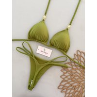 2026 New Sexy Lace-up Print Brazilian Bikini Women Swimsuit Micro Swimwear Backless Biquini Swimsuits Beachwear Thong