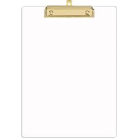 Thick Clear Acrylic Clipboard with Shinny Gold Finish Clip Durable Stylish Clipboard with Low Profile Clip
