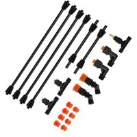 Sprayer Boom Wand with 4 Nozzles 2x90 Degree 2x135 Degree 1/4 Inch Brass Fitting and Three Way Fittings for Custom Setup