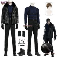 YesOk Requiem Resident Cos Evil Leon·S·kennedy Cosplay Leon Cosplay Costume Pu Coat Full Set Party Uniform Hallowen Play Role