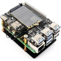 Raspberry Pi 5, PCIe TO 4G/5G M.2 USB 3.2 HAT +, avec antenne SIMCom/Quectel 4G/5G Ske, 5G 4IN1-PCB, HAT