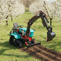 Agricultural Crawler Tractor Mini Crawler Dozer Tractor with Attachments for Farming Garden Orchard
