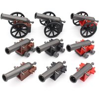 Napoleonic Wars Military Navy Caribbean Pirate Ship Artillery Weapon Army Mini Action Figures Accessories Building Blocks Toys