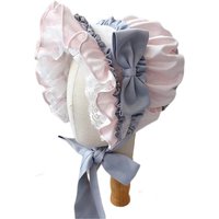 Lolita Girl Vintage Hat Victorian Bonnet Ruffles Maid Cosplay Bow Lace Hats For Women