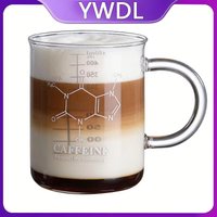 YWDL 450ml High Borosilicate Glass Measuring Cup With Handle Clear Multifunction Scale Beaker Mug Home Kitchen Milk Coffee Mug