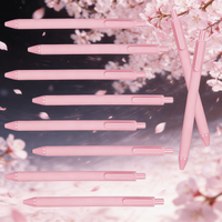 12PCS/24PCS/36PCS/48PCS Light Pink Quick Drying Ballpoint Pen Office Writing Ballpoint Pen Student Signature Gift Pen