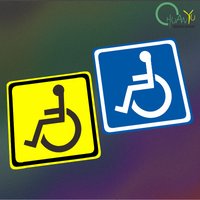 Disabled special vehicle driving stickers, barrier free car signs, waterproof and reflective car stickers