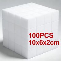 50/100Pcs Magic Sponge Cleaner Melamine Foam Scrubber Scouring Pad for Kitchen Bathroom Stain Remover Household Cleaning Tools